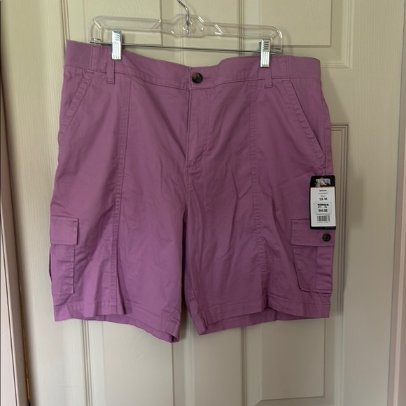 Women's Purple Cargo Shorts - Picture 1 of 2